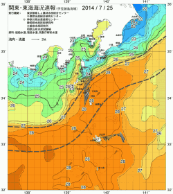 関東・東海海況速報/伊豆諸島海域(2014/07/25)