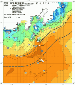 関東・東海海況速報/伊豆諸島海域(2014/07/28)