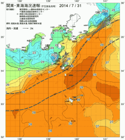 関東・東海海況速報/伊豆諸島海域(2014/07/31)