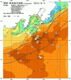 関東・東海海況速報/伊豆諸島海域(2014/08/03)