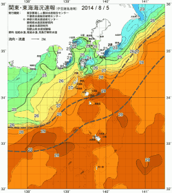 関東・東海海況速報/伊豆諸島海域(2014/08/05)