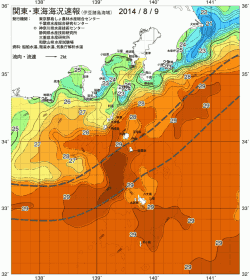 関東・東海海況速報/伊豆諸島海域(2014/08/09)