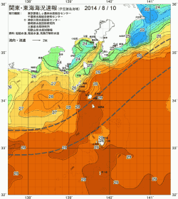 関東・東海海況速報/伊豆諸島海域(2014/08/10)