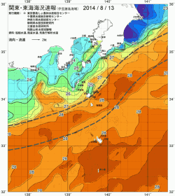 関東・東海海況速報/伊豆諸島海域(2014/08/13)