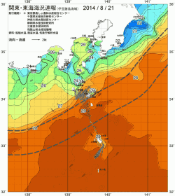 関東・東海海況速報/伊豆諸島海域(2014/08/21)