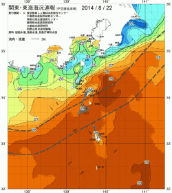関東・東海海況速報/伊豆諸島海域(2014/08/22)