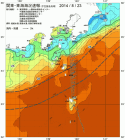 関東・東海海況速報/伊豆諸島海域(2014/08/23)