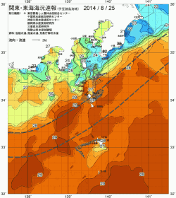 関東・東海海況速報/伊豆諸島海域(2014/08/25)