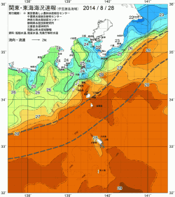 関東・東海海況速報/伊豆諸島海域(2014/08/28)