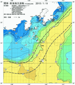 関東・東海海況速報/伊豆諸島海域(2015/01/09)