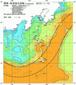 関東・東海海況速報/伊豆諸島海域(2015/01/12)
