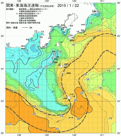 関東・東海海況速報/伊豆諸島海域(2015/01/22)