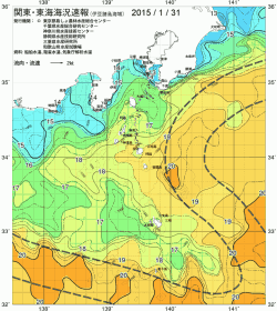 関東・東海海況速報/伊豆諸島海域(2015/01/31)