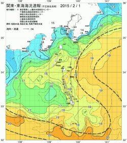 関東・東海海況速報/伊豆諸島海域(2015/02/01)