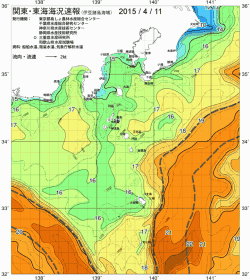 関東・東海海況速報/伊豆諸島海域(2015/04/11)
