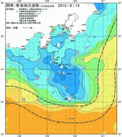 関東・東海海況速報/伊豆諸島海域(2015/06/14)