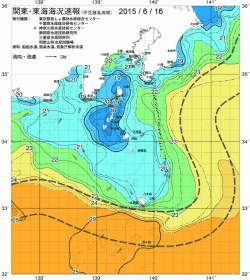 関東・東海海況速報/伊豆諸島海域(2015/06/16)