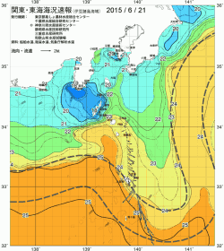 関東・東海海況速報/伊豆諸島海域(2015/06/21)