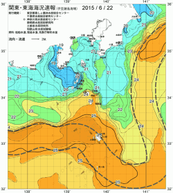 関東・東海海況速報/伊豆諸島海域(2015/06/22)