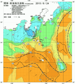 関東・東海海況速報/伊豆諸島海域(2015/06/24)