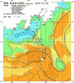 関東・東海海況速報/伊豆諸島海域(2015/06/25)