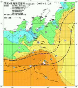 関東・東海海況速報/伊豆諸島海域(2015/06/28)