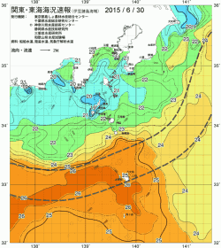 関東・東海海況速報/伊豆諸島海域(2015/06/30)