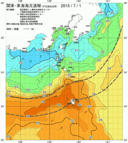関東・東海海況速報/伊豆諸島海域(2015/07/01)