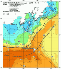 関東・東海海況速報/伊豆諸島海域(2015/07/06)