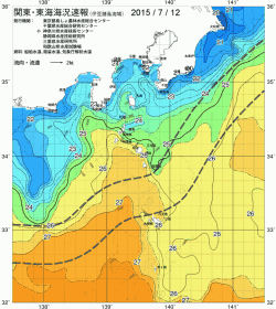 関東・東海海況速報/伊豆諸島海域(2015/07/12)