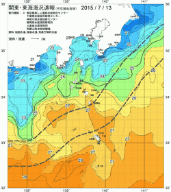 関東・東海海況速報/伊豆諸島海域(2015/07/13)