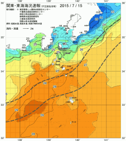 関東・東海海況速報/伊豆諸島海域(2015/07/15)