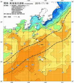 関東・東海海況速報/伊豆諸島海域(2015/07/19)