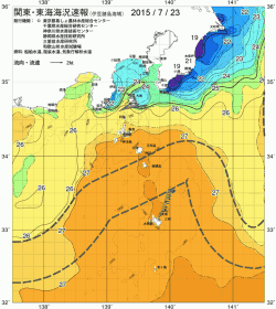 関東・東海海況速報/伊豆諸島海域(2015/07/23)