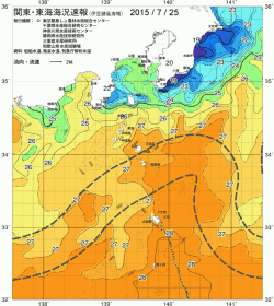 関東・東海海況速報/伊豆諸島海域(2015/07/25)