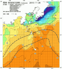 関東・東海海況速報/伊豆諸島海域(2015/07/26)