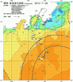 関東・東海海況速報/伊豆諸島海域(2015/07/28)