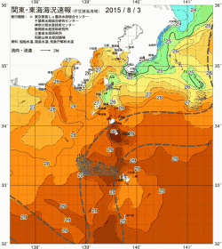 関東・東海海況速報/伊豆諸島海域(2015/08/03)
