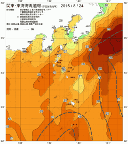 関東・東海海況速報/伊豆諸島海域(2015/08/24)