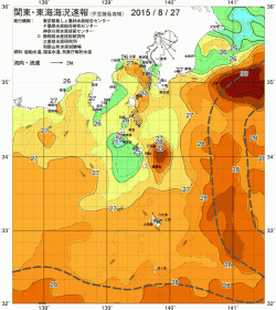 関東・東海海況速報/伊豆諸島海域(2015/08/27)