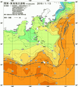 関東・東海海況速報/伊豆諸島海域(2016/01/13)