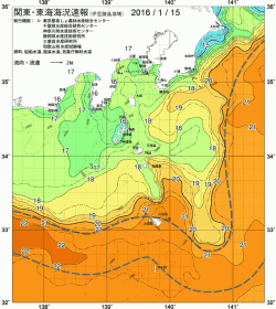 関東・東海海況速報/伊豆諸島海域(2016/01/15)