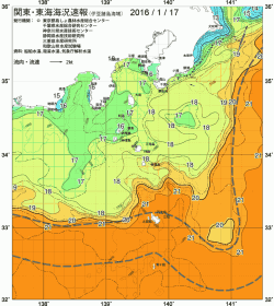 関東・東海海況速報/伊豆諸島海域(2016/01/17)