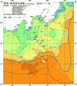 関東・東海海況速報/伊豆諸島海域(2016/01/18)