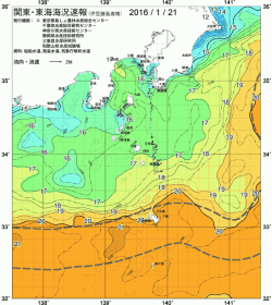 関東・東海海況速報/伊豆諸島海域(2016/01/21)