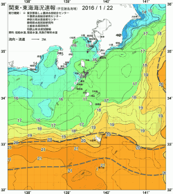 関東・東海海況速報/伊豆諸島海域(2016/01/22)