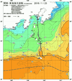 関東・東海海況速報/伊豆諸島海域(2016/01/23)