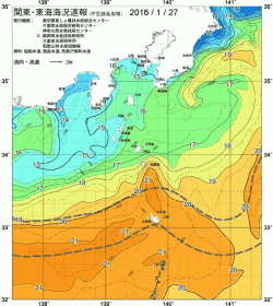 関東・東海海況速報/伊豆諸島海域(2016/01/27)