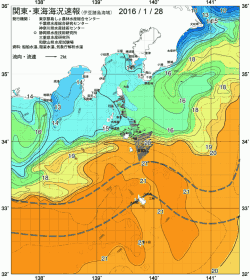 関東・東海海況速報/伊豆諸島海域(2016/01/28)