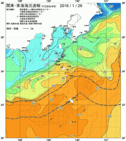 関東・東海海況速報/伊豆諸島海域(2016/01/29)